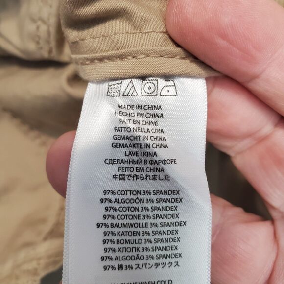 Michael Kors Tan Ruched Sleeve Button-Up Utility Jacket Size 10 - Picture 5 of 6